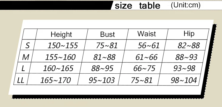 size table