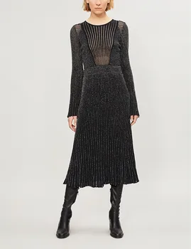 

2019 new style Fashion sexy women backless empire Sequined O-neck Dress night club celebrity body con party dresses wholesale