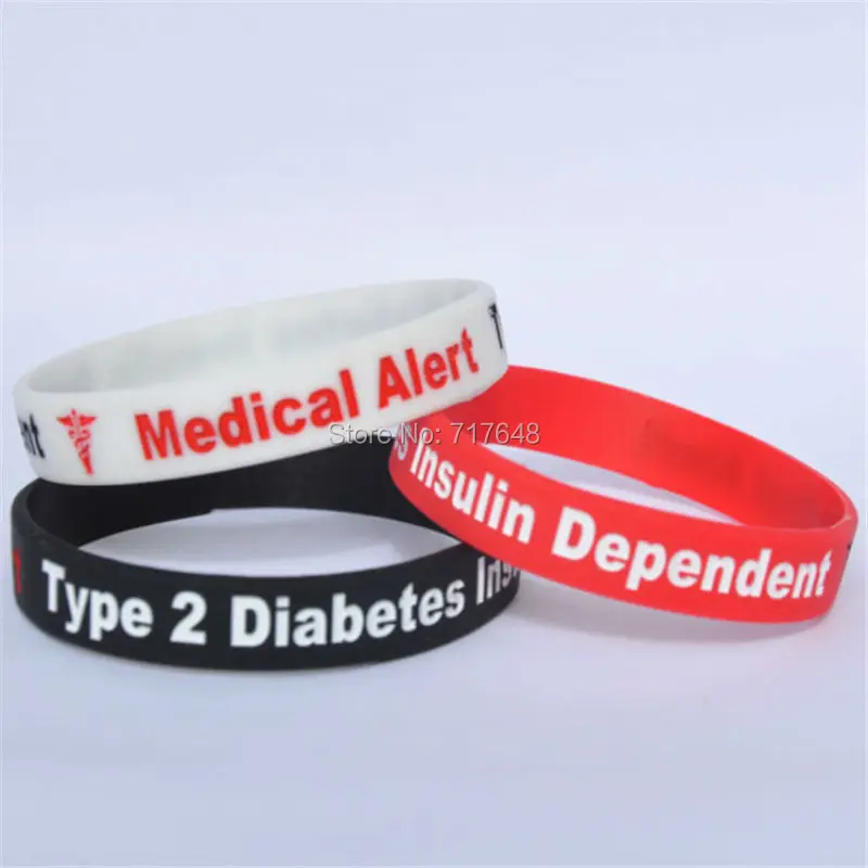 300pcs Medical Alert Type 2 Diabetes Insulin Dependent Wristband