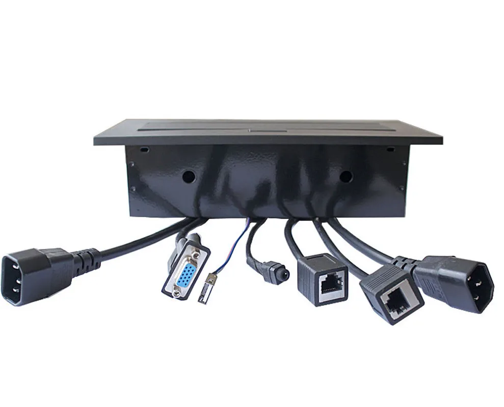 Tomada de mesa com painel de alumínio,