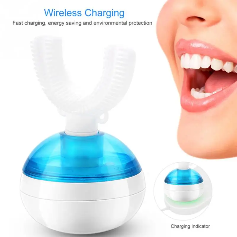

Electric Toothbrush Ultrasonic V-shape 360 Degree Adult Automatic Teeth Whitening Toothbrush Wireless Charging