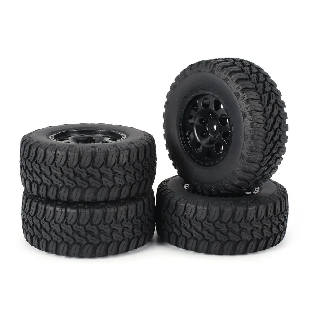 

AUSTAR AX 4pcs 109mm Rubber Rim Tyre Tire Wheel for 1/10 RC Short Truck Car Model HSP HPI Component Spare Parts Accessories fz