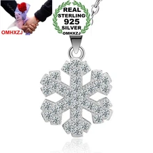 OMHXZJ прелестные модные туфли снежинки женщина девушка подарок Циркон 925 Серебряный кулон Подвески PE99(не цепь Цепочки и ожерелья