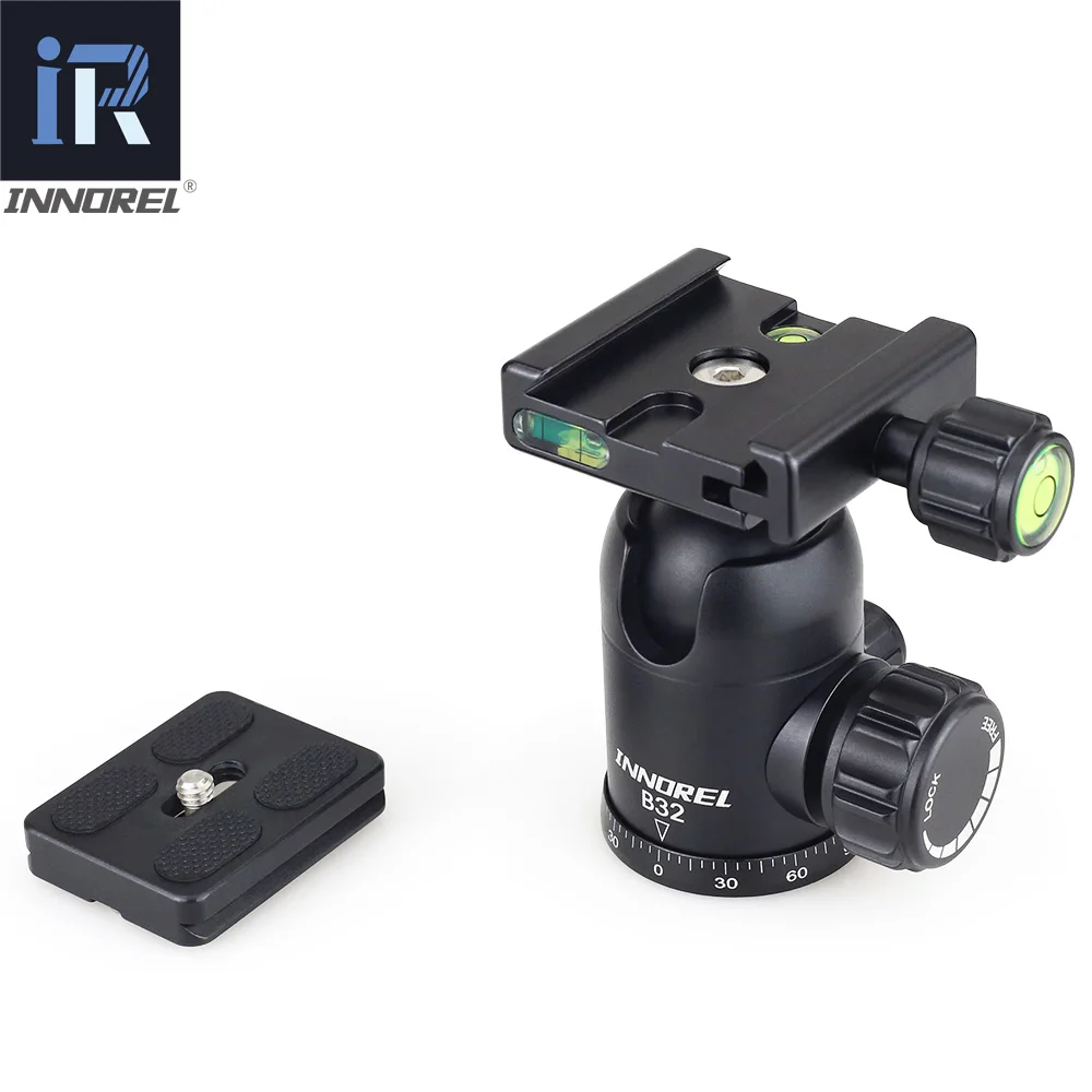B32/B36/B44 camera tripod ball head for photography Panoramic 50mm/60mm quick release plate of Arca-Swiss tripod ball head camera panoramic head