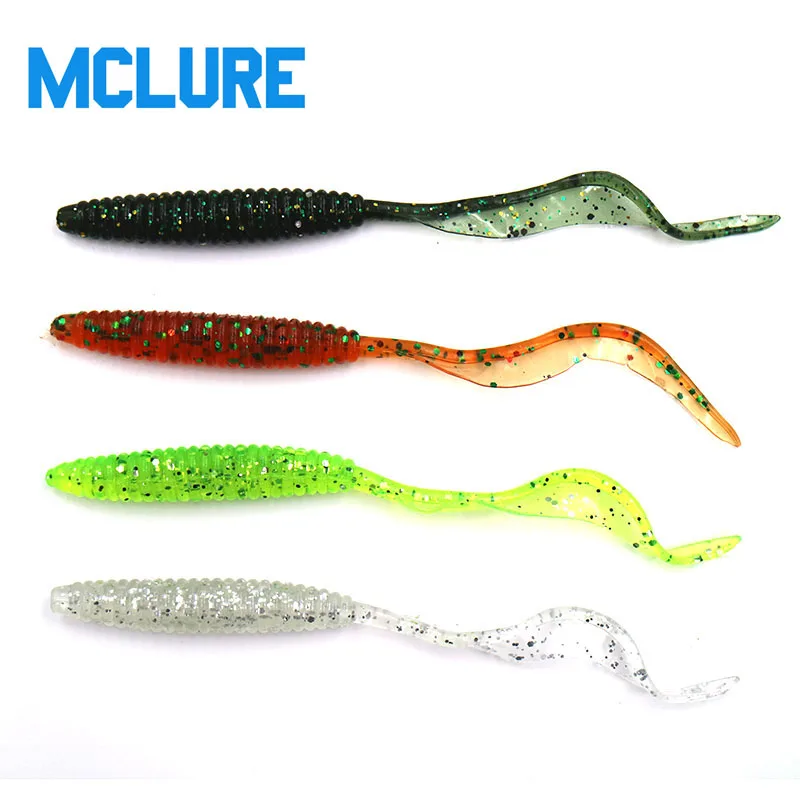 

HISTOLURE 6pcs/lot 2.2g 12cm Long Tail Soft Lure soft worm Fishing Lure Artificial Bait Grubs Maggot Soft Bait Fishing tackle