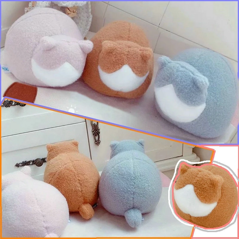 round cat plush