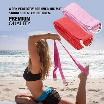 72 inch Adjustable Pilates Stretch Out Strap Resistance Band Pull Rope Exercise Cross Fit Weight