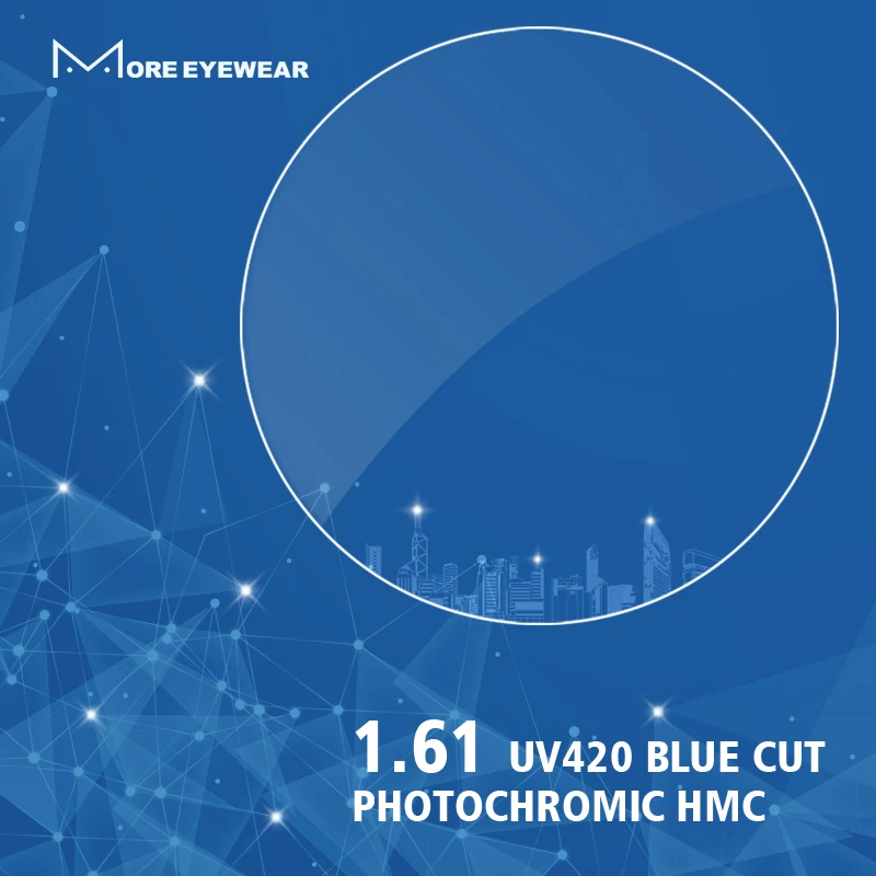 1.61 UV420 Blue cut photochromic film anti reflection coating computer