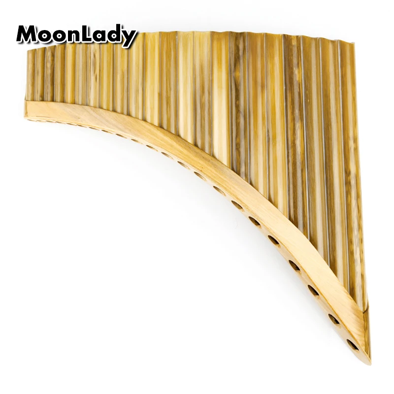 Bamboo Pan pipes Left Hand Romanian Musical Instrument Natural Bamboo