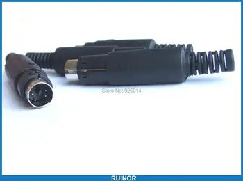 

5 pcs 5 Pin Mini DIN Jack Male plug Connector Cables Plastic Handle Soldering