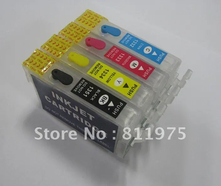 Многоразовый чернильный картридж 135 T1351 + T1332 T1333 T1334 для принтеров epson Stylus T25 TX123 TX125
