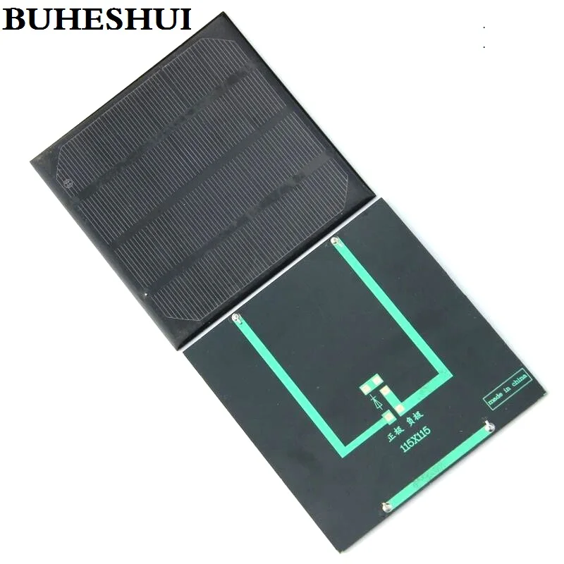 Consumer Electronics Hot Sale Buheshui 2w 6v Solar Cell Monocrystaline Solar Panel Solar Module Diy Solar Charger 115*115*3mm 5pcs/lot Freeshipping Beautiful And Charming Power Source