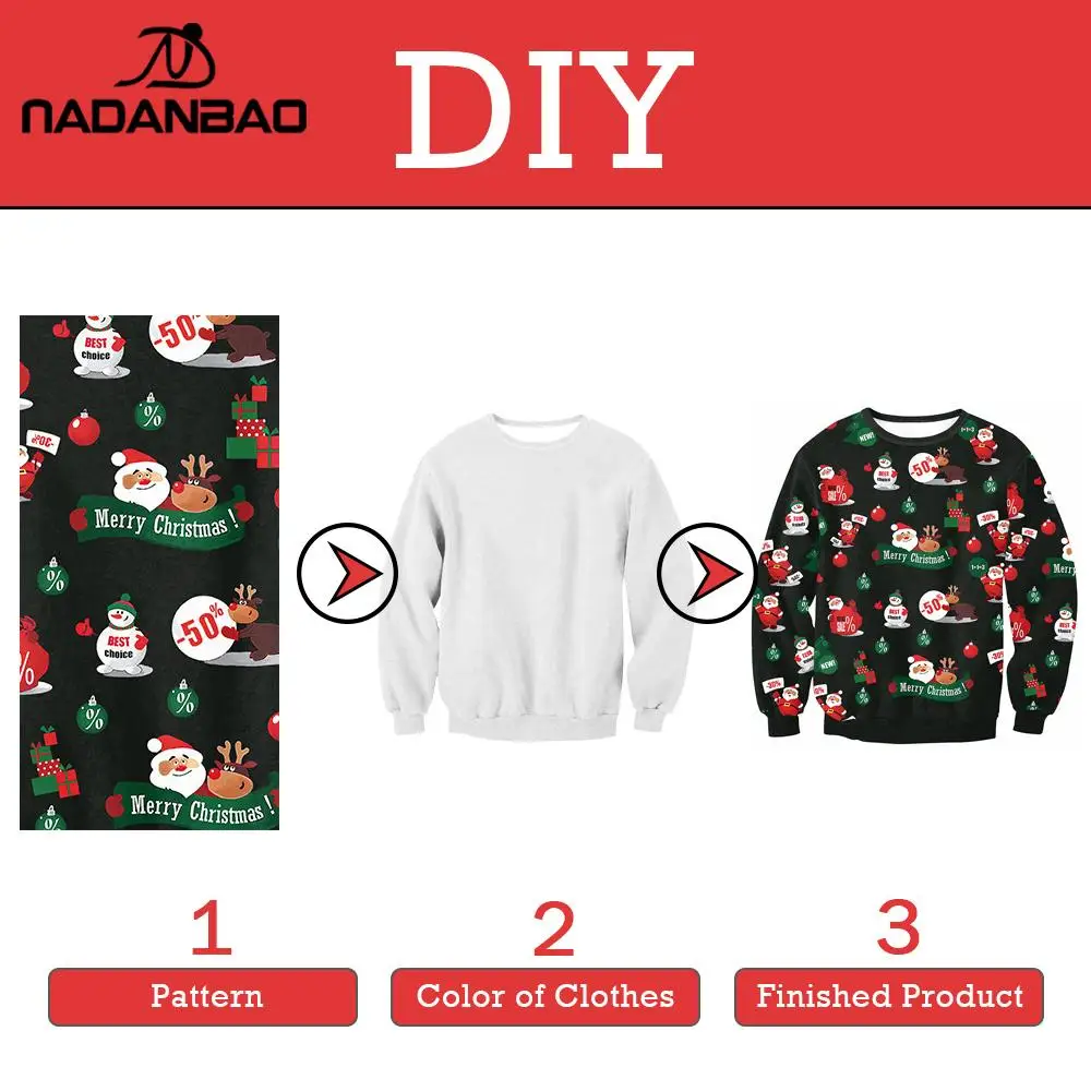NADANBAO DIY Настроить Толстовка для женщин 3D цифровой 1 moq более размер d Толстовка для женщин плюс размер