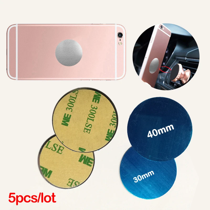

5pcs/Lot Metal Plate Stickers For Magnet Mobile Phone Holder For Magnetic Car Phone Stand holders