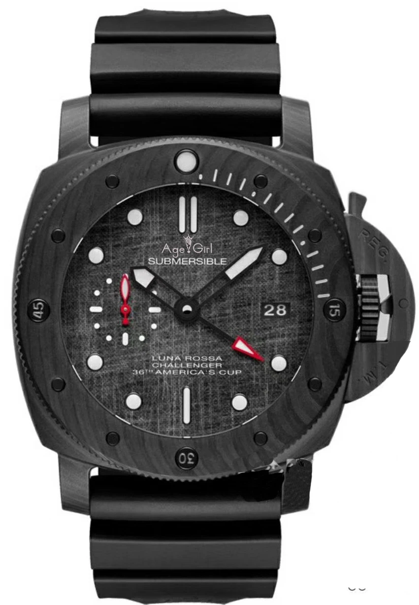 

Luxury Brand New Men Automatic Mechanical Sapphire Carbon Fiber Stainless Steel Watches Black Rubber Luminous Carbotech Watches