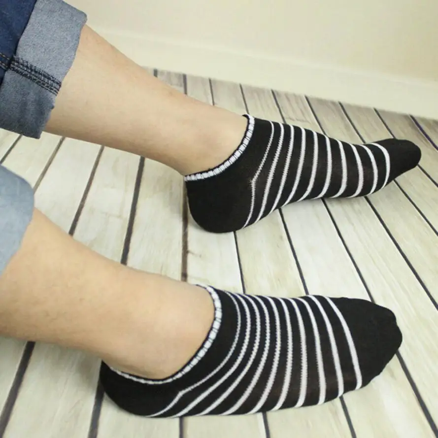 Snowshine4#5003 Новое поступление 1 пара модные удобные хлопковые носки унисекс в полоску короткие носки