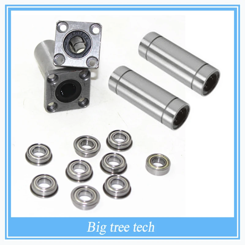 Ultimaker 2 3D Printer Ball Bearings Square Flanged Linear Bearings LMK12LUU LM6LUU 688zz F688 bearing for