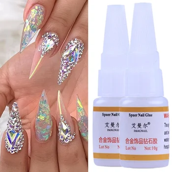 

Nail Rhinestones Flat Bottom Acrylic Nail Glue for French Art False Tips Adhesive Glue Manicure Nail Art Tool