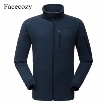 

Facecozy Men Outdoor Hiking Warm Fleece Jackets 2019 Autumn Winter Multi-Pocket Camping Coat Male Running Climbing Sweatshirt