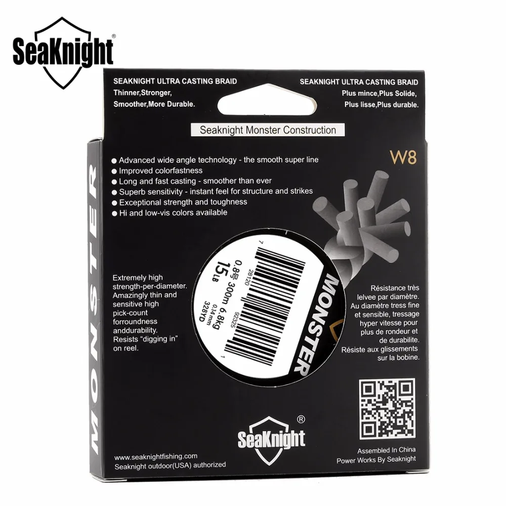 Плетеная рыболовная леска SeaKnight Monster Strand 300 м широкоугольная плетеная технология