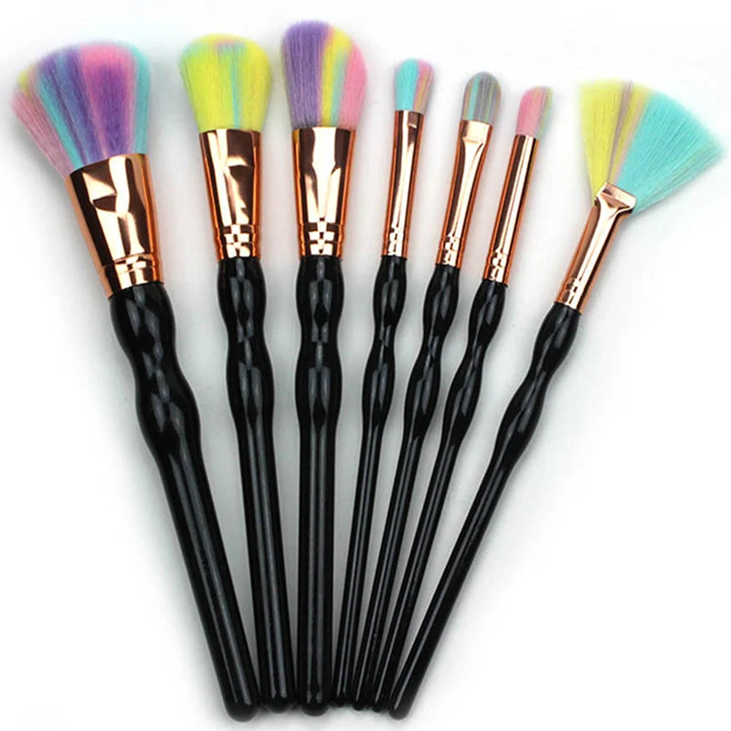 7 Pcs Face Makeup Brushes Set Powder Foundation Blush Eyeshadow Blending Brush Cosmetic Kit Beauty Tool pincel maquiagem | Красота и