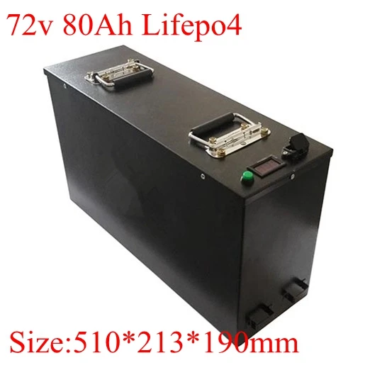 

Customized LiFePO4 72v 80ah Lithium Battery Pack with BMS for Ev Car Electric Car Golf Car 72v Rechargerable Chargerbattery+10A