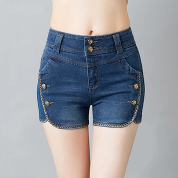 

high waist denim women shorts button slim sexy night club dance hip hop female denim shorts mini hot pockets shorts top quality