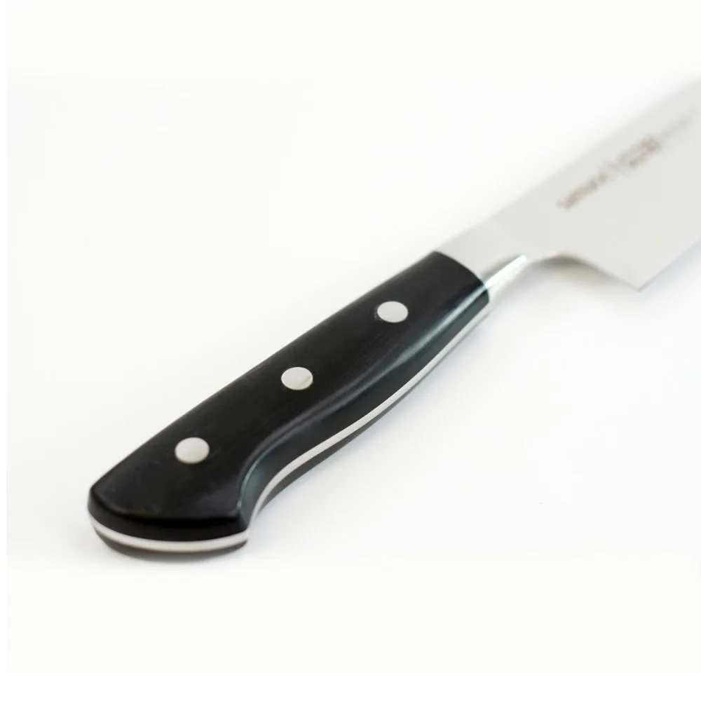 TUO Cutlery Santoku Knife - AUS-8 Japanese High Carbon Stainless Steel Kitchen Knife - Black Ergonomic G10 Handle - 7''