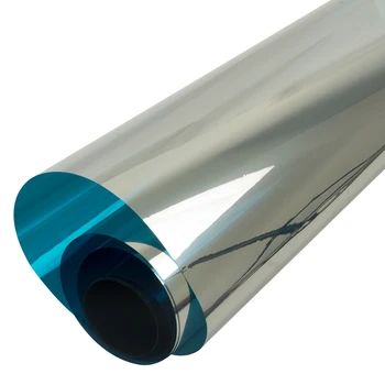 

0.5x5m Blue Silver Mirror Window Film Insulation Solar Tint Stickers UV Reflective One Way Privacy Decoration For Glass Vinyl