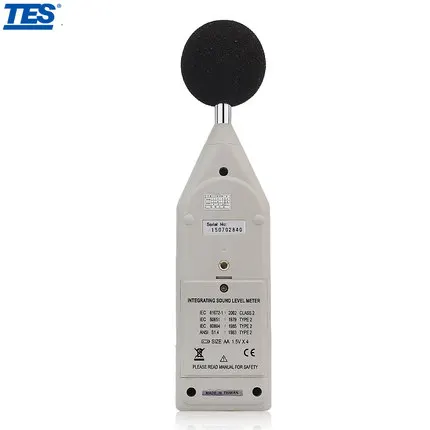 TES 1352S программируемый измеритель уровня звука от 30 до 130 дБ (USB кабель micro SD карта 4