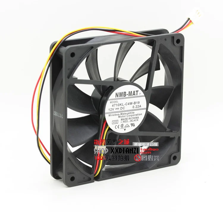 Original 4710KL-C4W-B19 12025 12V 0.22A 12cm plasma TV fan