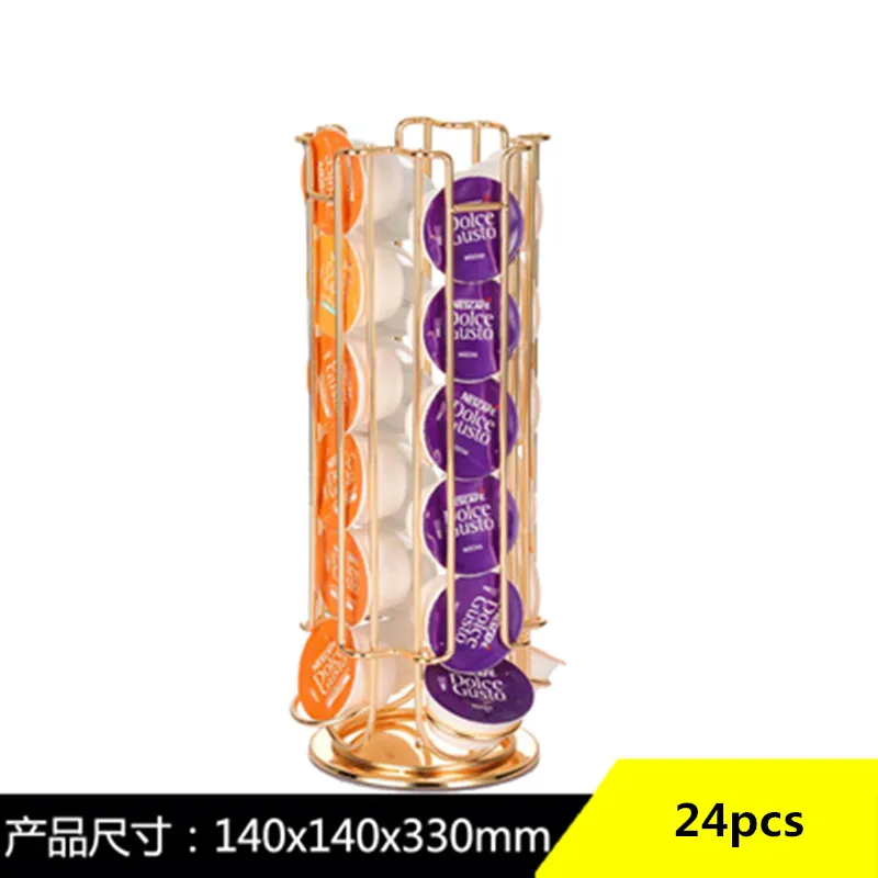 

New Metal Coffee Pods Holder Iron Chrome Plating Stand Coffee Capsule Storage Rack Dolce Gusto Capsule Free Shipping