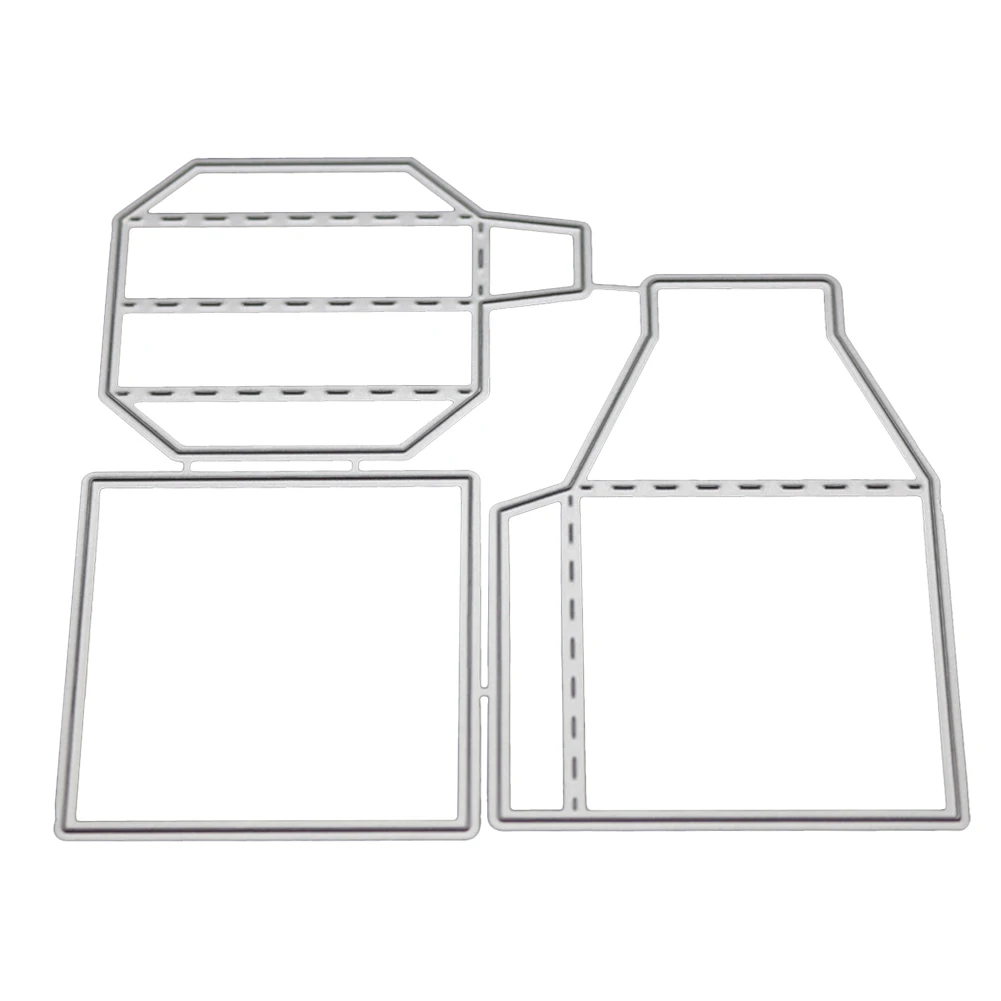 Металлические режущие штампы Подарочная коробка Скрапбукинг для изготовления карт DIY тиснение день рождения элемент трафареты для марок и штампов