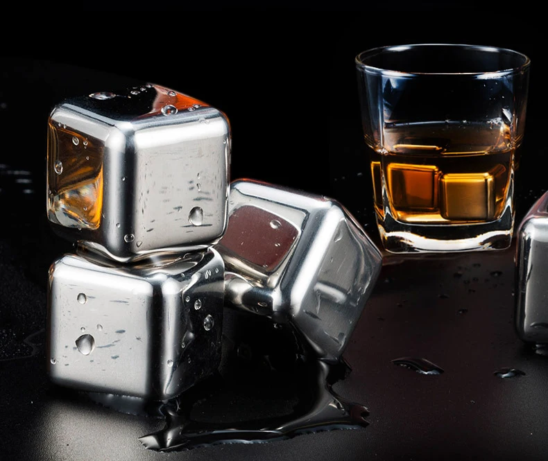 468 PCS Stainless Steel Ice Cubes Reusable Chilling Stones Vodka Wine Whisky Beer Cooler Holder Chiller Tool With Plastic Box-11