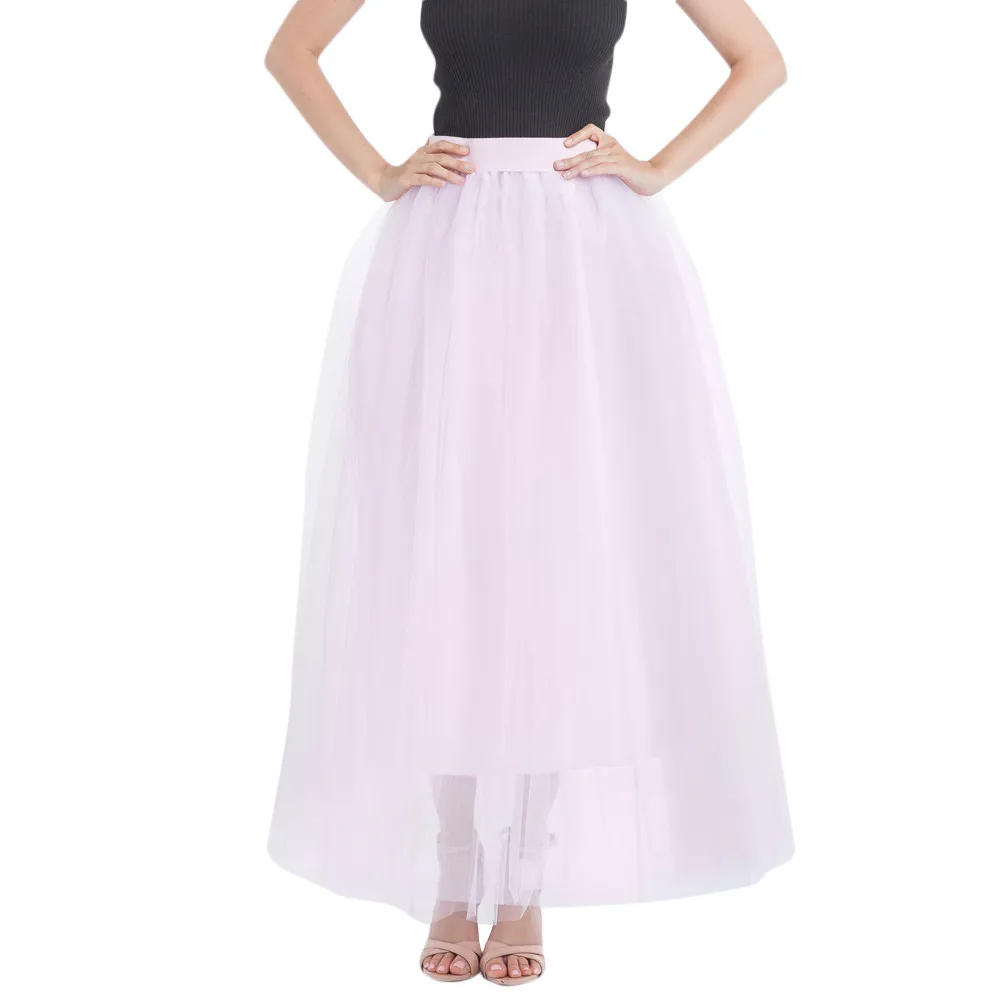 JAYCOSIN 2019 летняя юбка для женщин; большие размеры юбка из прозрачной ткани плиссированные принцессы сетки пузырь длинная Модная