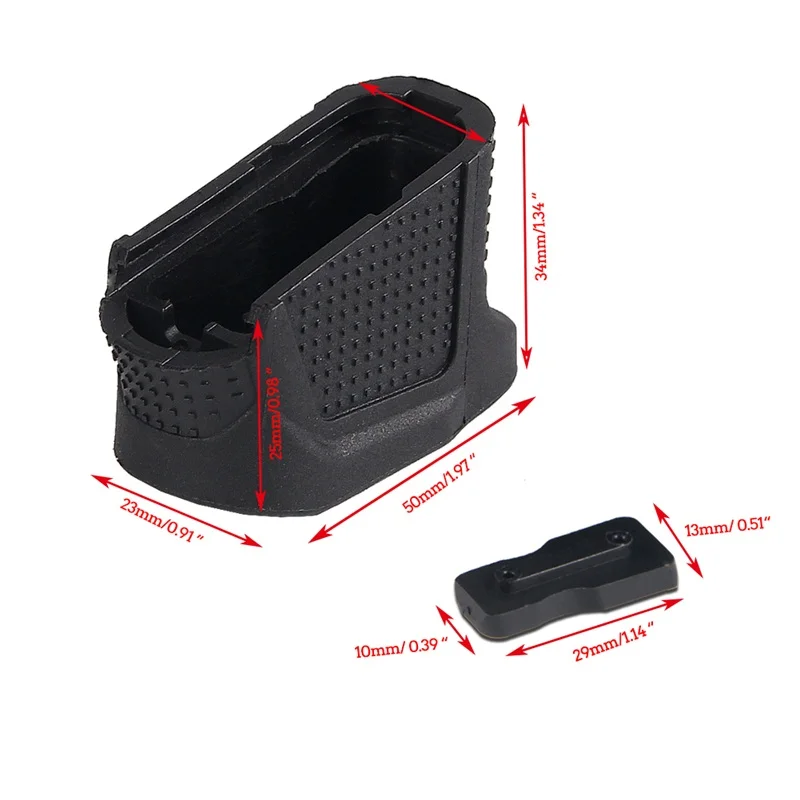 G43 Enhanced Magazine Extension Base Plate fit 6rd Mag Add +2 Round Glock 43 Extended Handgun Accessories (13)