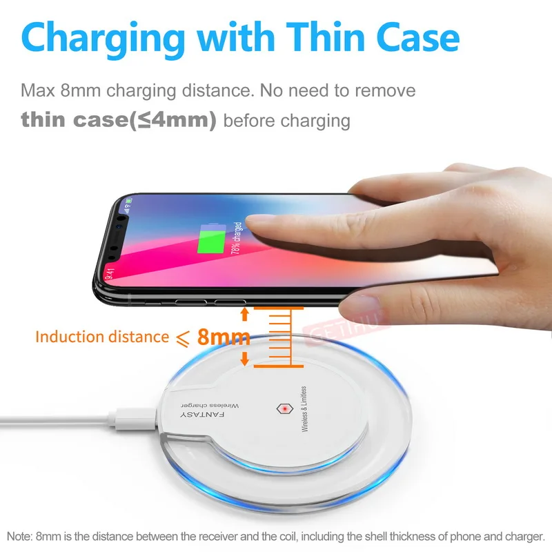 العالمي سريع تشى لاسلكي شحن ل فون apple حوض شاحن لاسلكي يو إس بي الهاتف المحمول شاحن آيفون 6 7 XS سامسونج S8