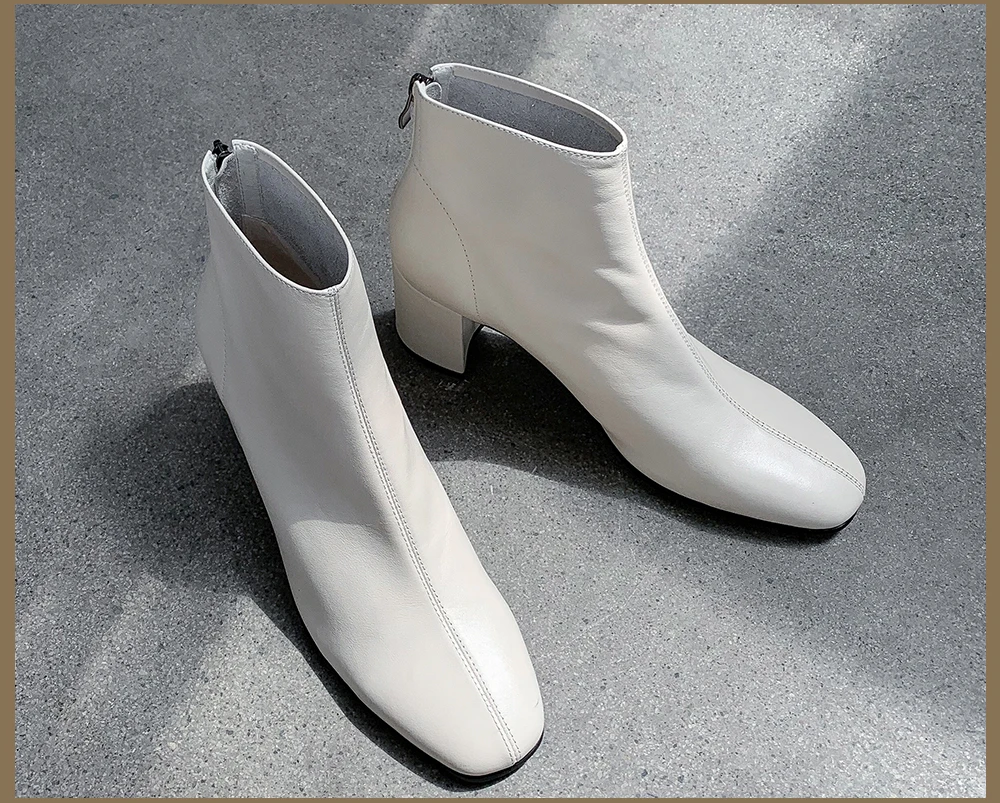 SOPHITINA/модные ботинки из лакированной кожи; удобная женская новая обувь на квадратном каблуке с квадратным носком; ботильоны нового дизайна; MO244