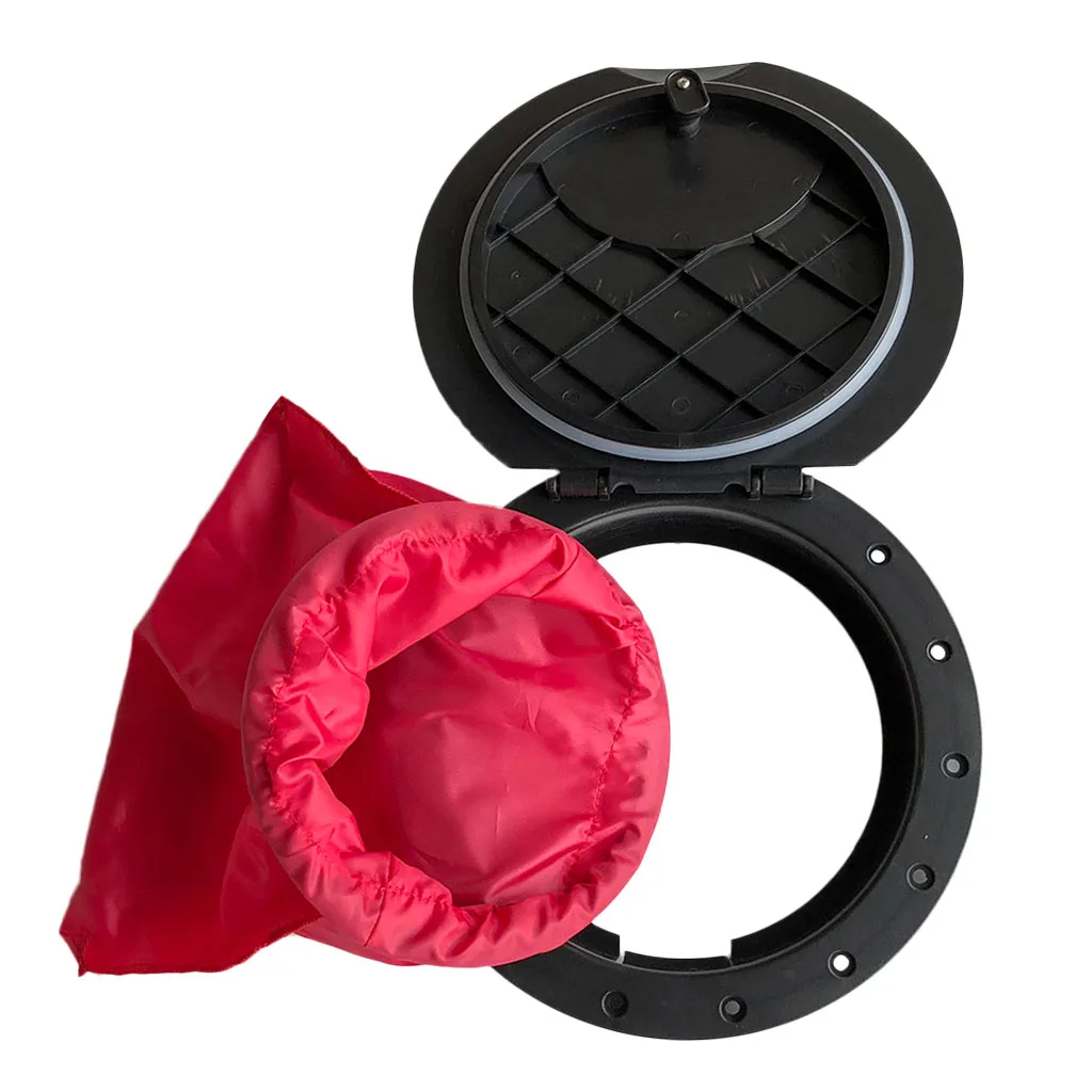 28 см 11 ''прочный черный нейлоновый Каяк Лодка каноэ динги настил крышка люка комплект и красный водонепроницаемый сумка для хранения аксессуары