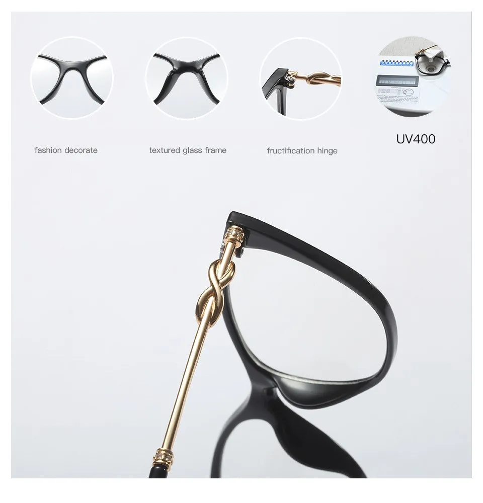 KOTTDO модные Оправы для очков очки в стиле ретро рамки для Для женщин чтения очки солнцезащитные очки