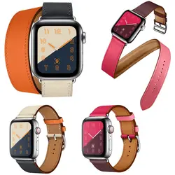 2018 Новый ремешок Simple Tour для Apple Watch Series 4 3/2/1 кожаный ремешок Double Tour браслет для iWatch 44/40 мм 42/38 мм