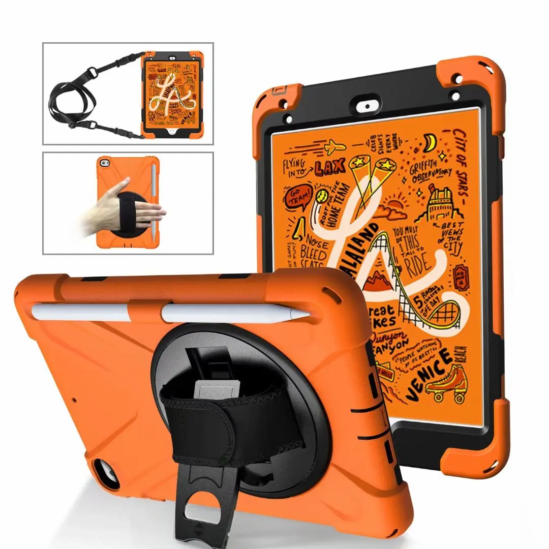 

Conelz For iPad Mini 5 Case Shockproof Case with a 360 Degree Swivel Kickstand Hand Strap Shoulder Strap for iPad Mini 5 4