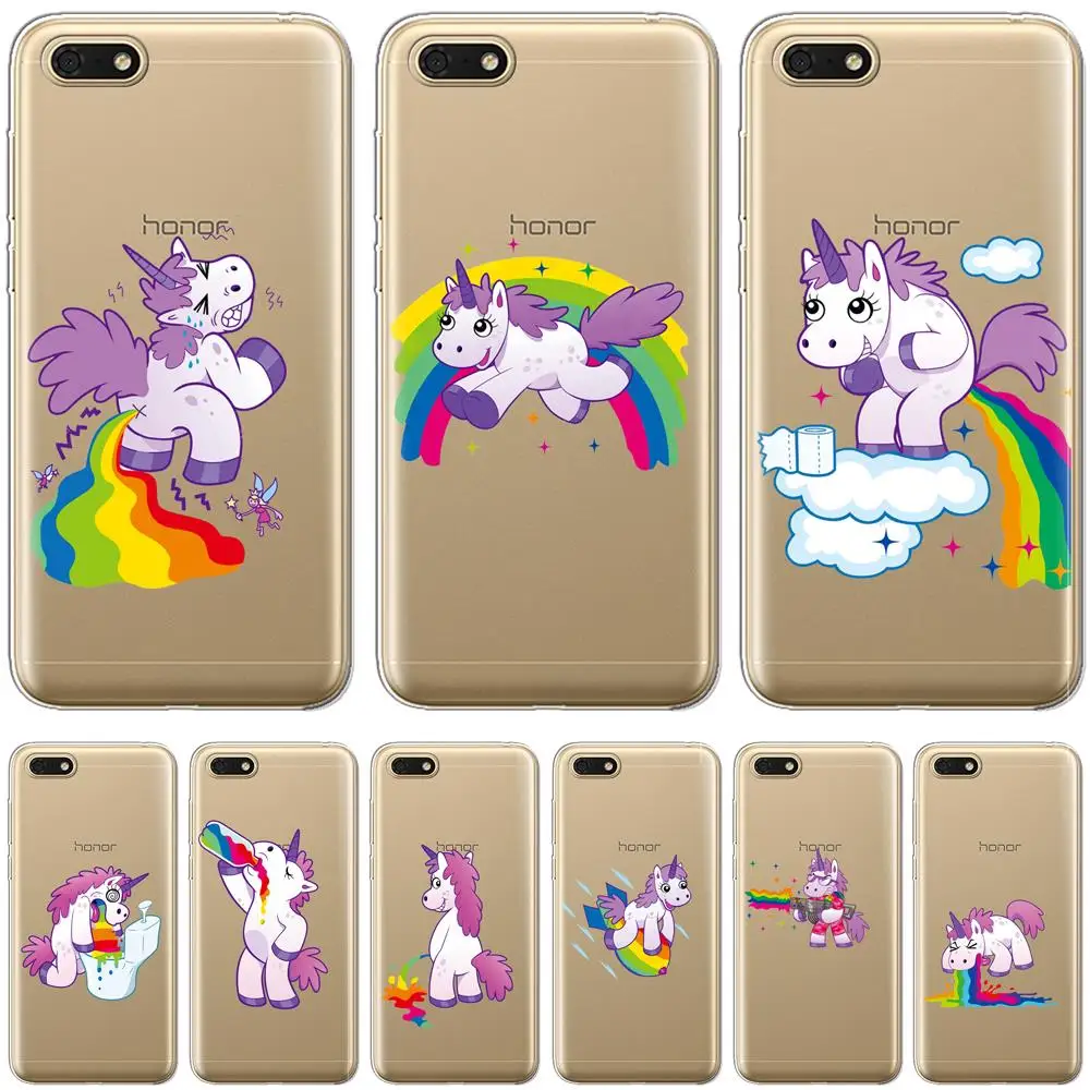 

For Huawei Honor 7A Case 5.45" soft Silicone Cute Cover for Huawei Honor 7 A Honor7A DUA-L22 Russian Back Cover Coque bumper