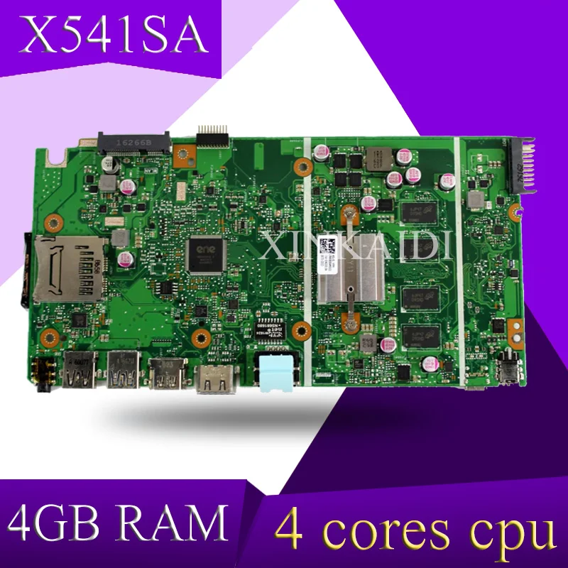 XinKaidi X541SA материнская плата для ASUS X541 X541S X541SA материнская плата для ноутбука X541SA тест материнской платы ок 4 ядра процессор 4 Гб ОЗУ