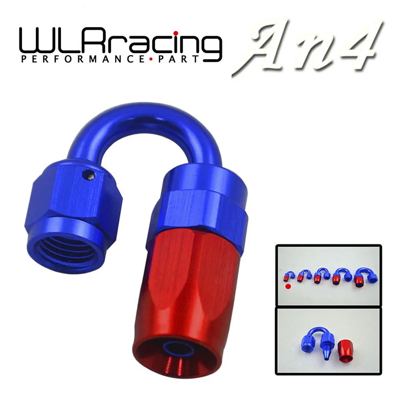 

WLR RACING - 4 AN AN-4 180 Degree Aluminum Swivel Hose End Fitting Adapter Oil Fuel Line WLR-SL1018-04-311