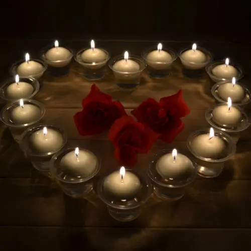 12pcs 1.5 Round Floating Candle Disc Floater Candles Red White Black Wedding 
