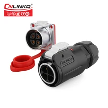CNLINKO M24 пластик 4 Pin 25A IP67 водонепроницаемый электрические панели сварки Мужской Женский Разъем