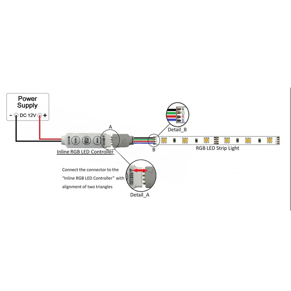 OSIDEN мини 3 Ключи один Цвет RGB светодиодный контроллер Яркость Dimmer12V-24v 6A для светодиодный 3528 5050 полосы света легко работать ключ