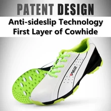 Brand PGM Adult Mens Golf Shoes Genuine Leather Shoes Anti-sideslip & Breathable & Steady & Waterproof. Come with a shoes bag