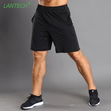 Lantech Для мужчин Шорты Training Спорт Спортивная Фитнес выполнения тренажерный зал Шорты для женщин карман Одежда дышащая быстросохнущая